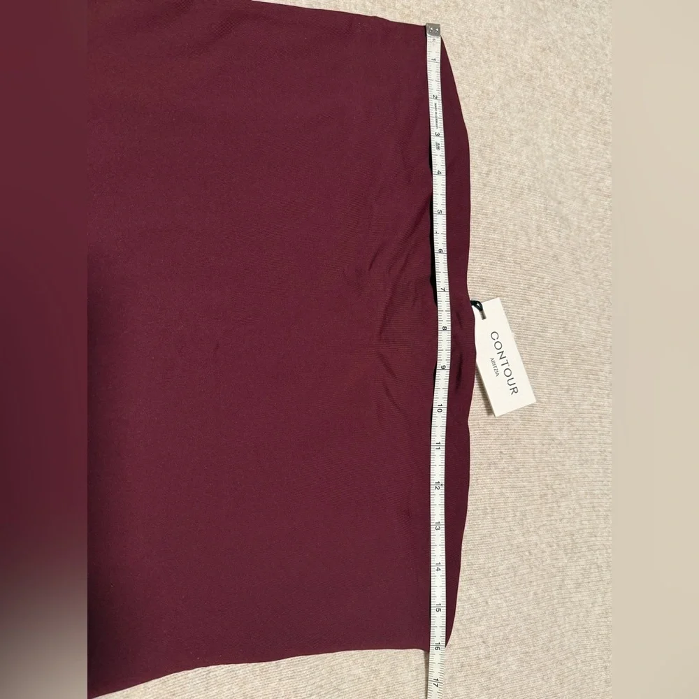 Aritzia Contour Strapless Bodycon Dress in Deep Burgundy